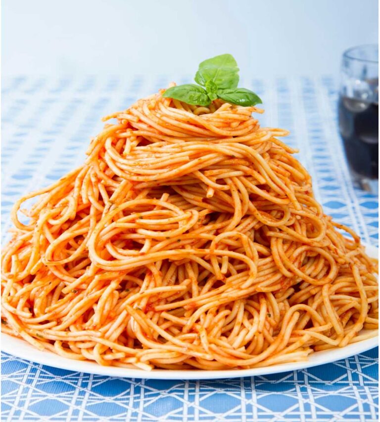 huge plate of pasta