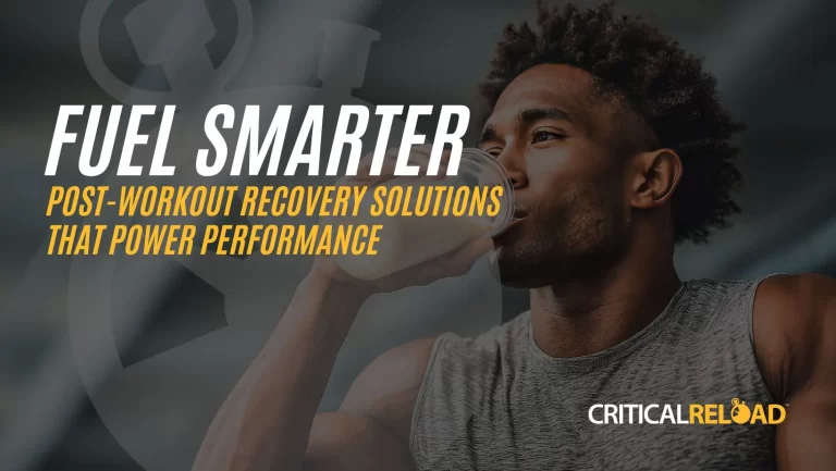Athlete drinking a post workout recovery shake after training, symbolizing performance nutrition and recovery.