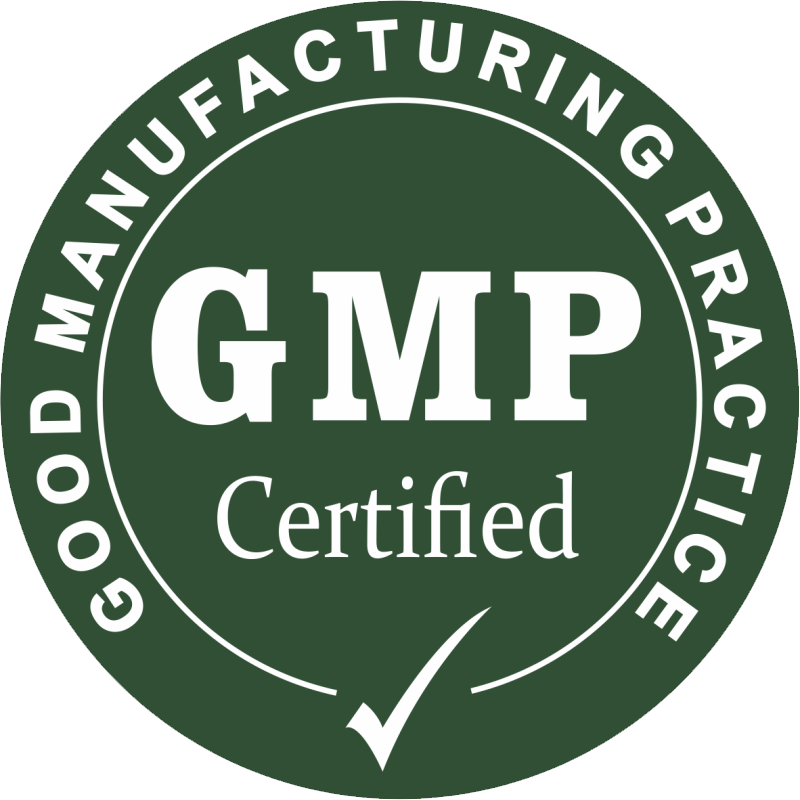 GMP certified manufacturing logo