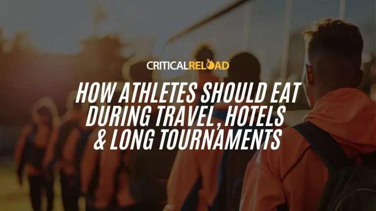 Healthy travel snacks for athletes during long tournaments and hotel stays to support performance and recovery.
