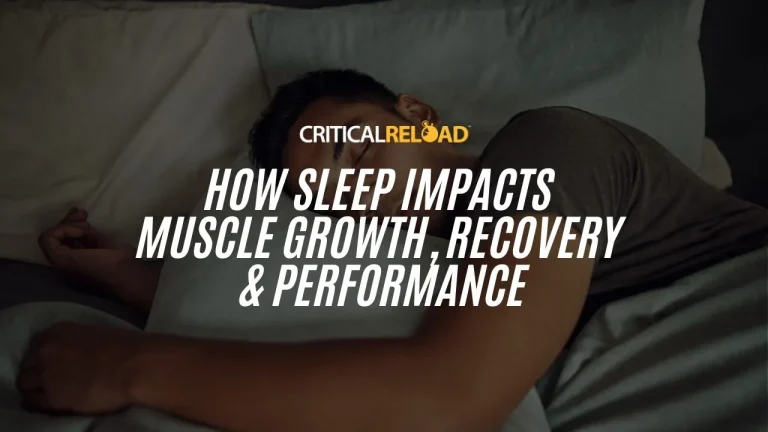 Sleep and athletic performance – athlete resting to support muscle growth, recovery, and improved sports performance.
